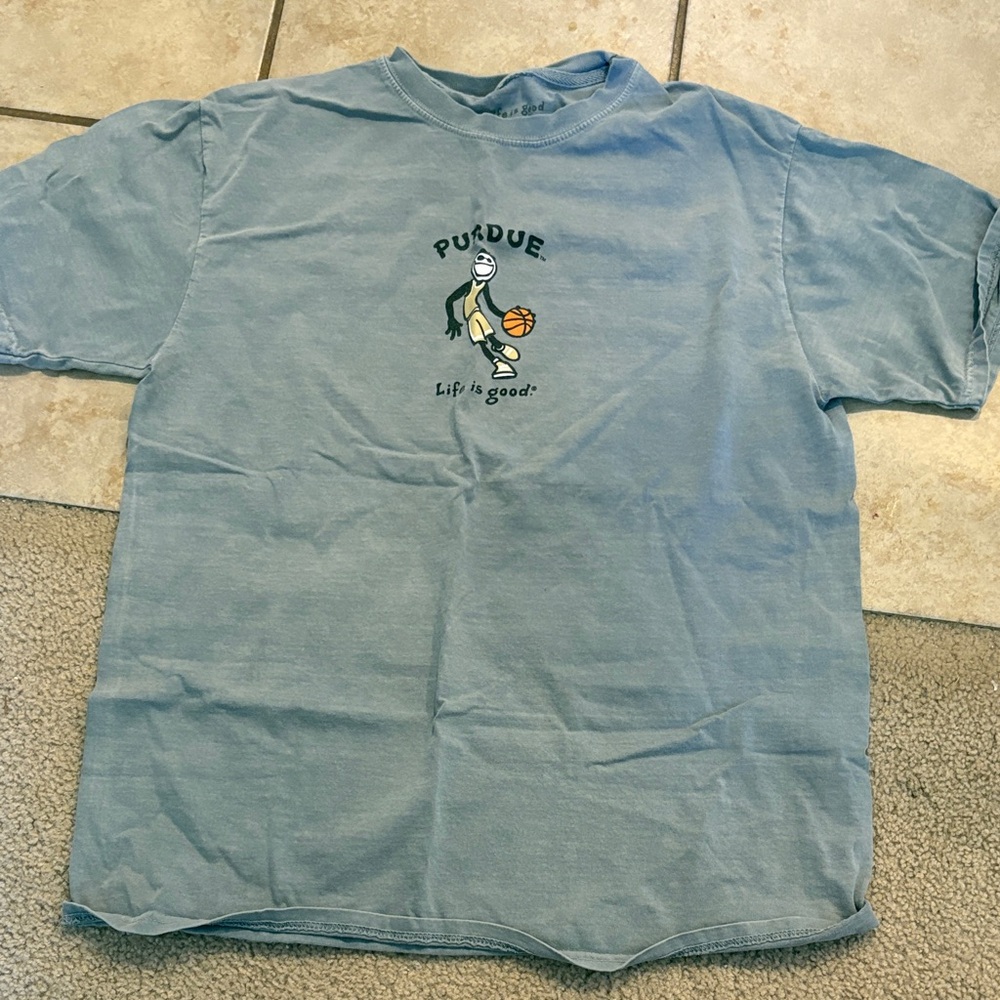 Life Is Good Vintage Crewneck T-Shirt - Dusty Blue